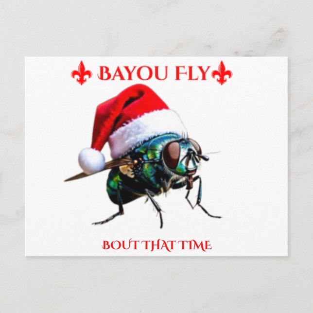 Carte Postale The Bayou Fly says Happy Holidays  (Devant)