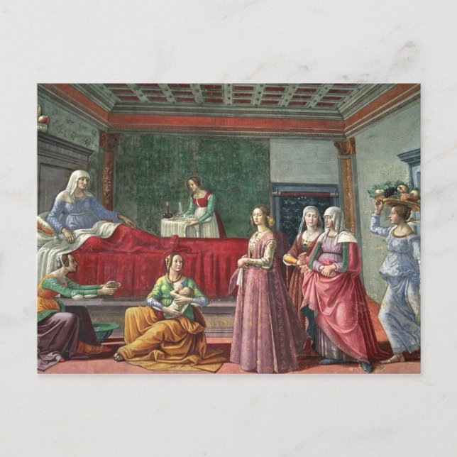 Carte Postale The Birth of St. John the Baptist (fresco) (Devant)