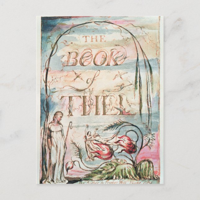 Carte Postale The Book of Thel; Page de titre, 1789 (Devant)