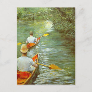 Carte Postale The Canoes, Perissoires par Gustave Caillebotte