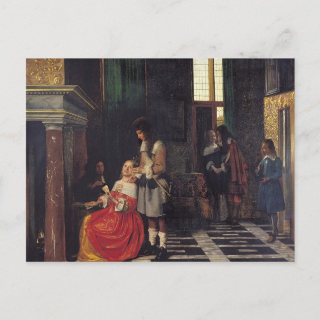 Carte Postale The Card Players, c.1663-65 (Devant)