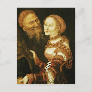 Carte Postale The Courtesan and the Old Man, vers 1530