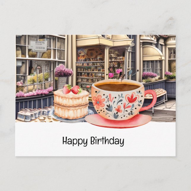 Carte Postale Thé de Londres avec tasse de thé (Devant)