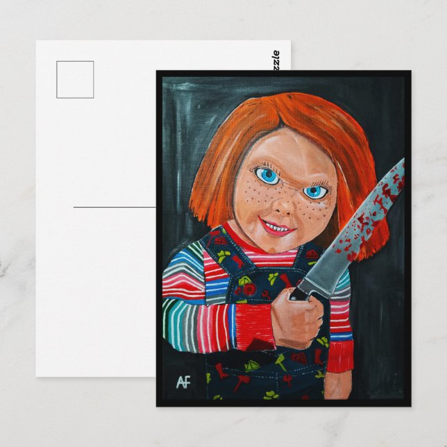 Carte Postale The Doll Painting by Alfred Fox (Devant / Derrière)