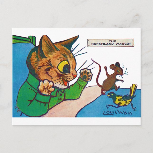 Carte Postale The Dreamland Mascot, Louis Wain (Devant)