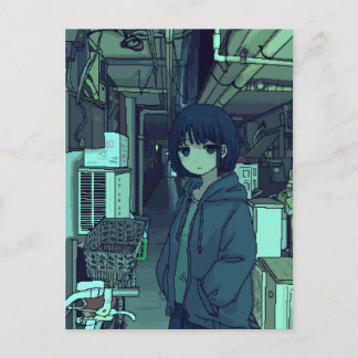 Carte Postale The girl in the alleyway