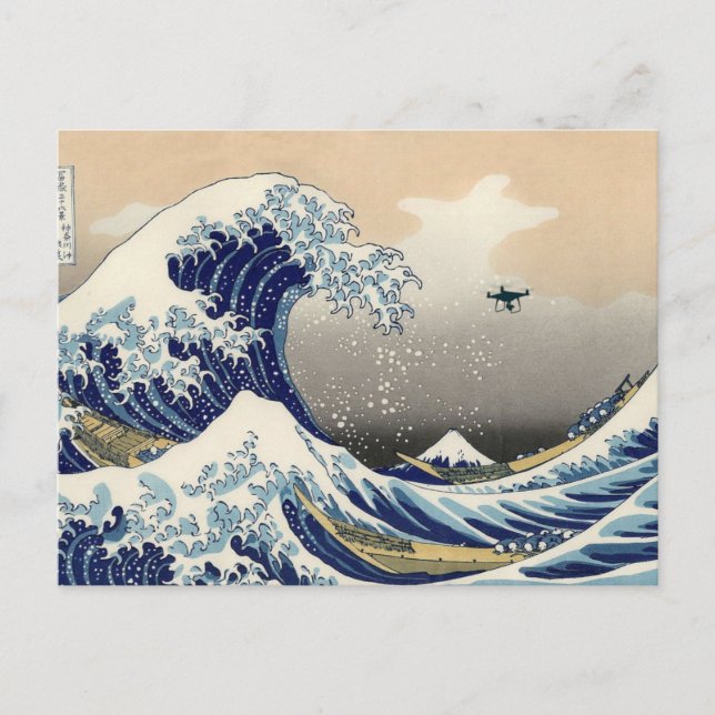 Carte Postale The Great Drone Wave Off Kanagawa (Devant)