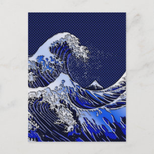 Carte Postale The Great Hokusai Wave Carbon Fiber