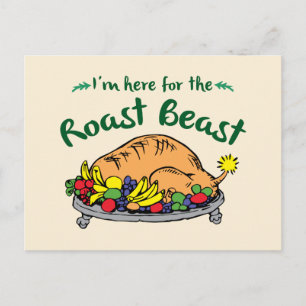 Carte Postale The Grinch   I'm Here for the Roast Beast Quote
