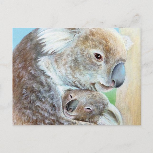Carte postale "The Koala couddle" paysage art (Devant)