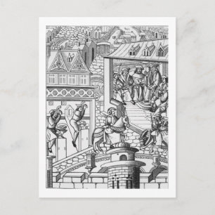 Carte Postale The Mint, after a woodcut in 'De'Institution de