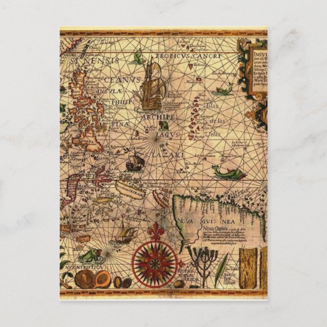 Carte Postale the most important hictoric southeast asia map (Devant)