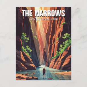 Carte Postale The Narrows dans le parc national de Zion Utah