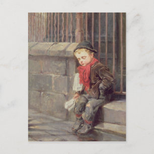 Carte Postale The News Boy
