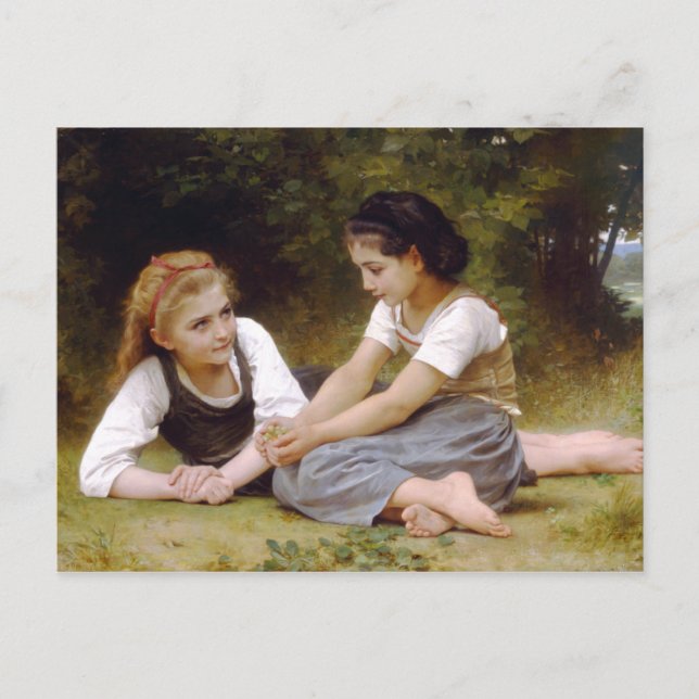 Carte Postale The Nut Gatherers by William-Adolphe Bouguereau (Devant)
