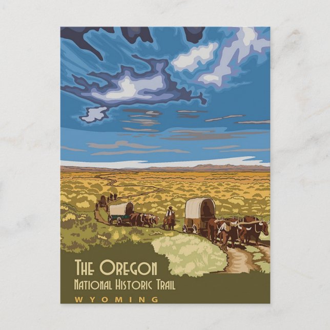 Carte Postale The Oregon National Historic Trail Wyoming (Devant)