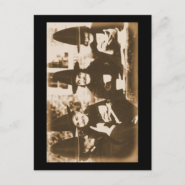 Carte Postale Thé Party des Sorcières – sepia (Devant)