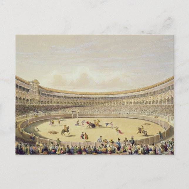 Carte Postale The Plaza de Toros of Madrid 1865 (colour litho) (Devant)