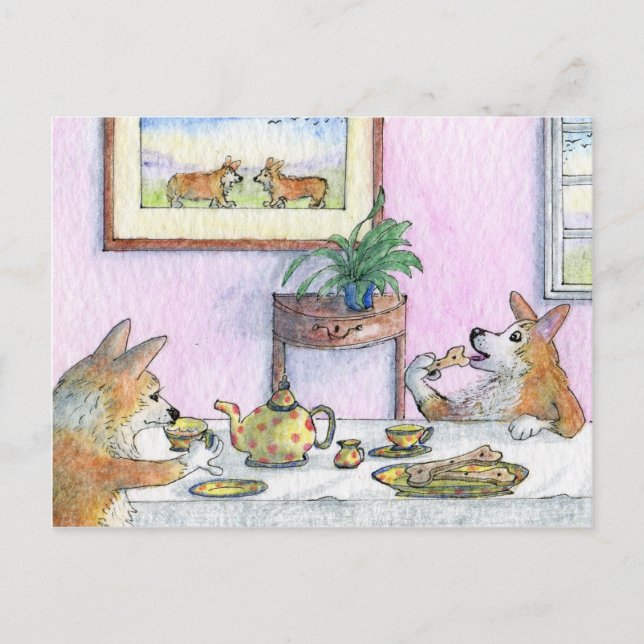 Carte Postale Thé pour deux (Devant)