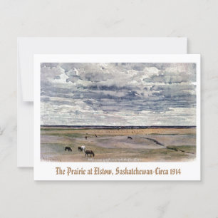 Carte Postale "The Prairie at Elstow, Saskatchewan-1914"