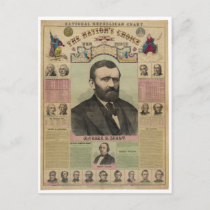 Carte Postale The Republican Chart Ulysses S. Subvention de M.T.