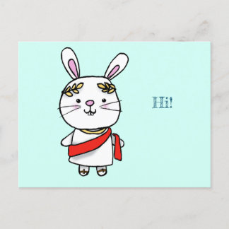 Carte Postale The Roman rabbit emperor greets you