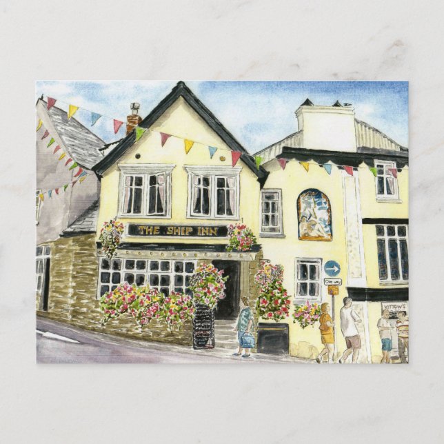 Carte postale 'The Ship Inn (Fowey)' (Devant)