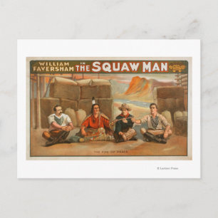 Carte Postale "The Squaw Man" - Le Pipe de la Paix Théâtre