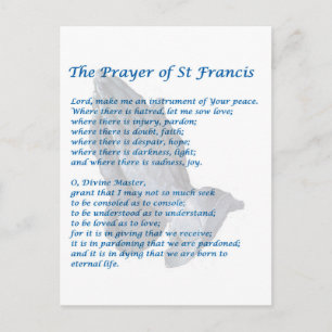 Carte Postale The St Francis Prayer