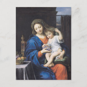 Carte Postale The Virgin of the Grapes, 1640-50