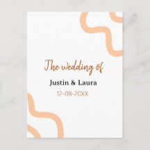 The wedding of add bride groom name date peach