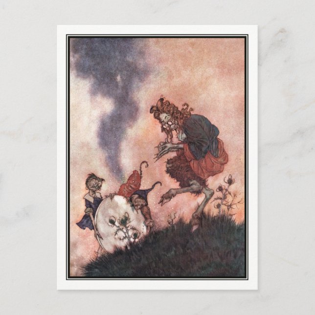 Carte Postale The Wicked Hobgoblin par Edmund Dulac (Devant)