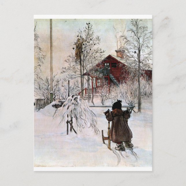 Carte Postale The Yard and Wash House, Carl Larsson (Devant)