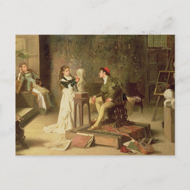 Carte Postale The Young Sculpture (oil on canvas) (Devant)