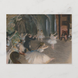 Carte Postale Théâtre de danseurs de ballet répétition Edgar Deg