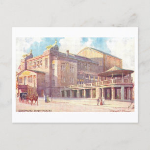 Carte Postale Théâtre d'État vintage, Dortmund, Allemagne