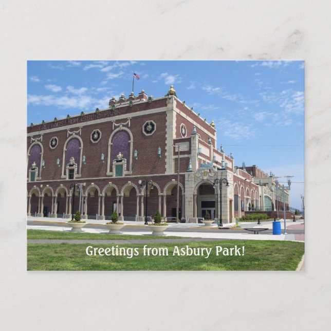 Carte Postale Théâtre principal à Asbury Park, NJ (Devant)