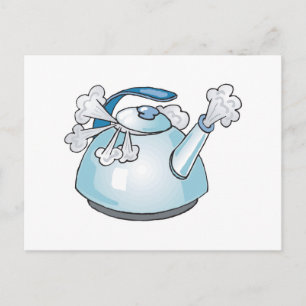 Carte Postale théière à vapeur bouilloire