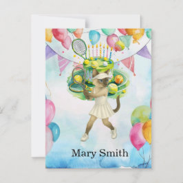 Carte Postale Thème d'anniversaire Tennis pour les amateurs de C