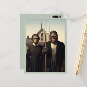 Carte Postale Thème d'art amusant de Bigfoot