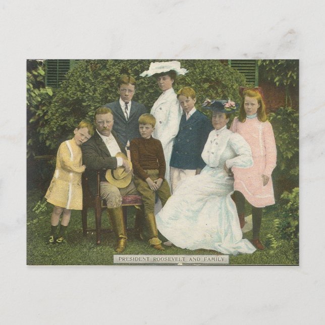 Carte Postale Theo. Roosevelt et sa famille (Devant)