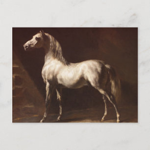 Carte Postale Theodore Gericault Cheval gris Vintage