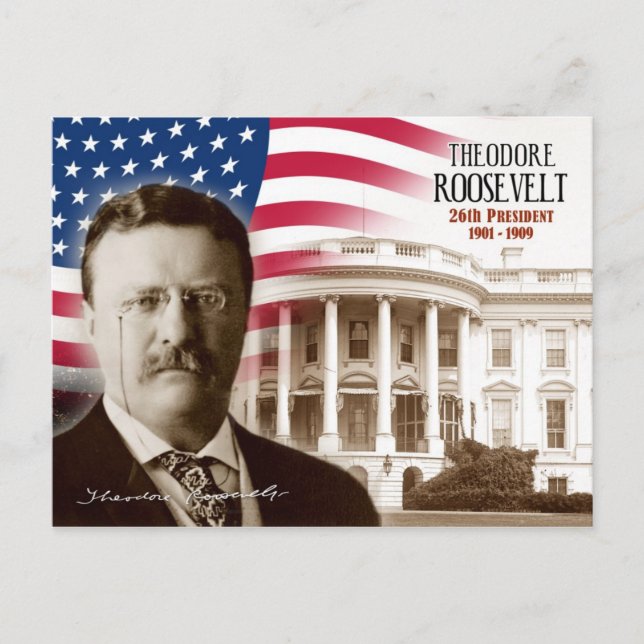 Carte Postale Theodore Roosevelt - 26ème Président des Etats-Uni (Devant)