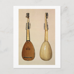 Carte Postale Theorbo, réalisé par Giovanni Krebar, Padoue, 1629