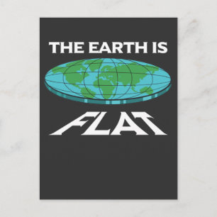 Carte Postale Théoricien de la conspiration Terre plate Science 