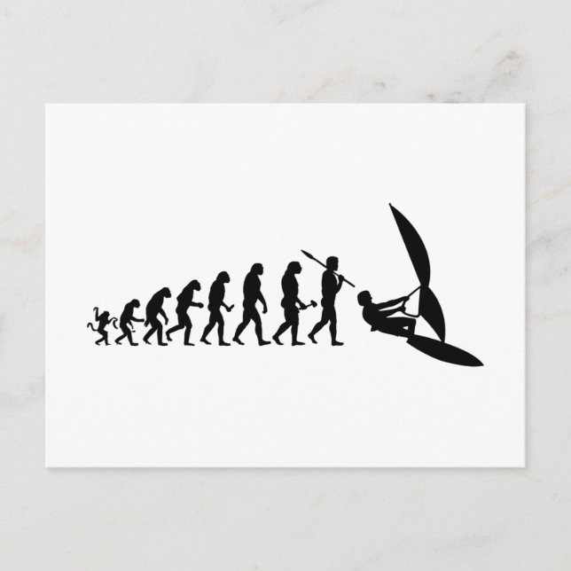 Carte Postale Théorie de l'évolution des sports nautiques (Devant)