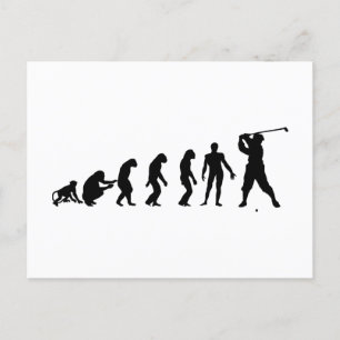 Carte Postale Théorie de l'évolution du golf
