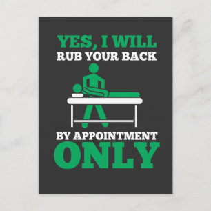 Carte Postale Thérapeute De Massage Drôle - Je Vais Te Frotter L