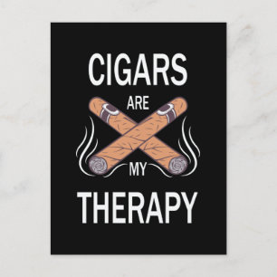 Carte Postale Thérapie vintage au cigare
