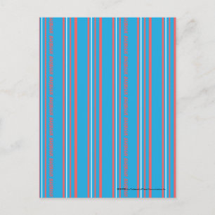 Carte Postale Thin Stripes Aqua